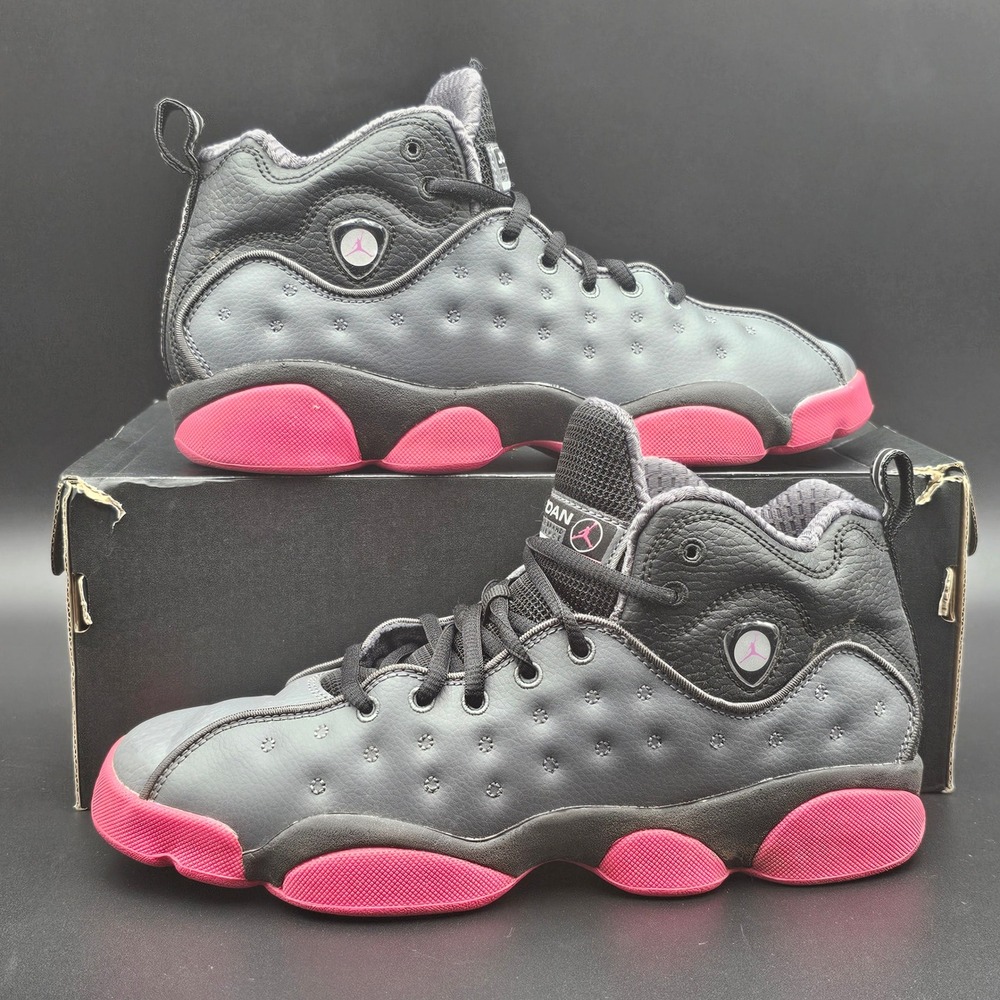 Jordan Jumpman Team II GS Dark Grey Pink Black 820276-009 boys 7Y Womens 8.5